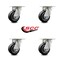 Service Caster 4 Inch Kingpinless Rubber on Aluminum Wheel Swivel Top Plate Caster SCC, 4PK SCC-KP30S420-RAR-4 - alternate 2